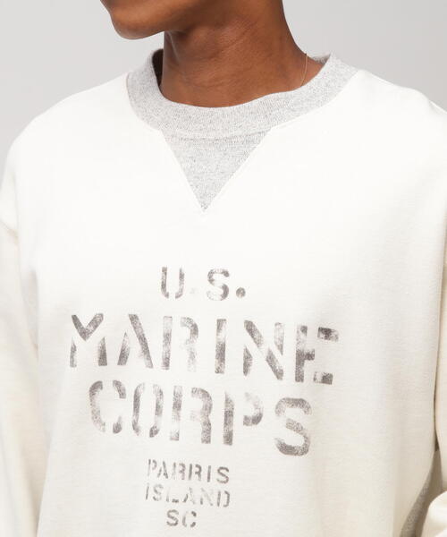 AVIREX（アヴィレックス）の「VINTAGE CREWNECK SWAET / ヴィンテージ クルーネック スウェット / AVIREX / アヴィレックス（スウェット・メンズ・ホワイト系2/チャコールグレー/グレー・L/M/2XL/XL）」の22枚目の写真