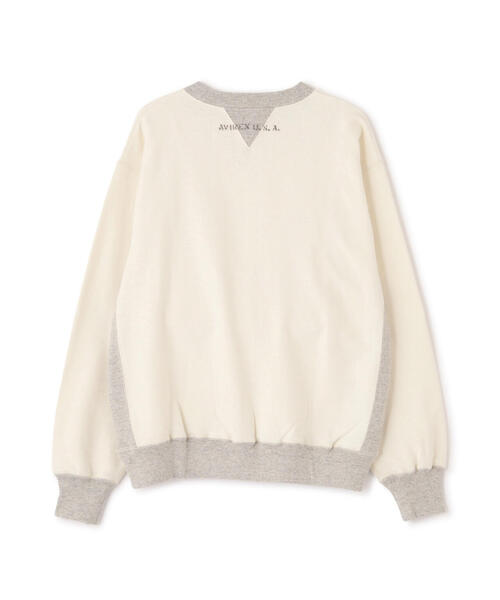 AVIREX（アヴィレックス）の「VINTAGE CREWNECK SWAET / ヴィンテージ クルーネック スウェット / AVIREX / アヴィレックス（スウェット・メンズ・ホワイト系2/チャコールグレー/グレー・L/M/2XL/XL）」の14枚目の写真