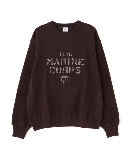 AVIREX（アヴィレックス）の「VINTAGE CREWNECK SWAET / ヴィンテージ クルーネック スウェット / AVIREX / アヴィレックス（スウェット・メンズ・ホワイト系2/チャコールグレー/グレー・L/M/2XL/XL）」の9枚目の写真