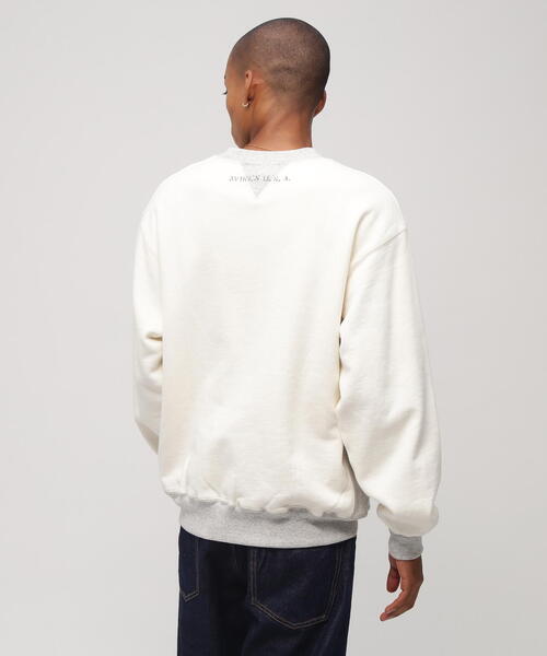 AVIREX（アヴィレックス）の「VINTAGE CREWNECK SWAET / ヴィンテージ クルーネック スウェット / AVIREX / アヴィレックス（スウェット・メンズ・ホワイト系2/チャコールグレー/グレー・L/M/2XL/XL）」の5枚目の写真