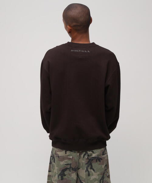 AVIREX（アヴィレックス）の「VINTAGE CREWNECK SWAET / ヴィンテージ クルーネック スウェット / AVIREX / アヴィレックス（スウェット・メンズ・ホワイト系2/チャコールグレー/グレー・L/M/2XL/XL）」の6枚目の写真