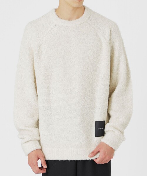LOVELESS(ラブレス)の「【UNISEX】ブークレカラーニットプルオーバー(ニット/セーター・メンズ・オフホワイト/グリーン系その他3/ピンク系その他2/ブルー系その他2/ブラック・L/S/M)」の18枚目の写真