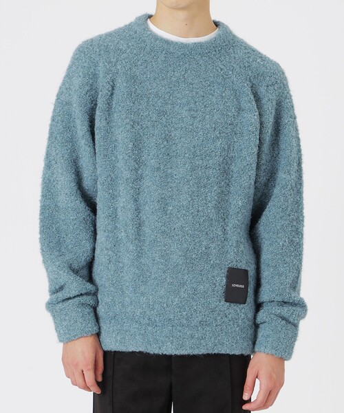 LOVELESS(ラブレス)の「【UNISEX】ブークレカラーニットプルオーバー(ニット/セーター・メンズ・オフホワイト/グリーン系その他3/ピンク系その他2/ブルー系その他2/ブラック・L/S/M)」の21枚目の写真