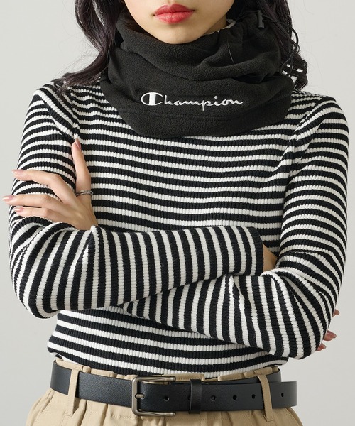 Champion(チャンピオン)の「【Champion】ロゴ刺繍フリースネックウォーマー 768-001A(ネックウォーマー/スヌード・レディース・ネイビー/ブラック・FREE)」の5枚目の写真
