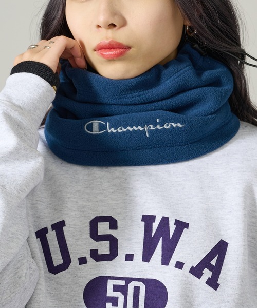 Champion(チャンピオン)の「【Champion】ロゴ刺繍フリースネックウォーマー 768-001A(ネックウォーマー/スヌード・レディース・ネイビー/ブラック・FREE)」の7枚目の写真