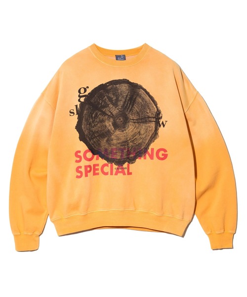 go slow caravan（ゴースローキャラバン）の「SALO裏起毛 グラデフェード BOX クルースウェット SOMETHING SP（スウェット・メンズ・イエロー/ブラック・MEDIUM/LARGE/X-LARGE）」の10枚目の写真