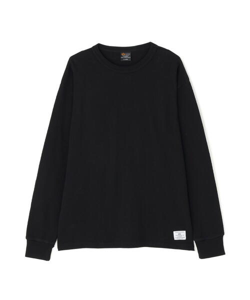 Alpha Industries（アルファインダストリーズ）の「Alpha Industries/アルファインダストリーズ/HONEYCOMB WAFFLE LS T-SHIRT/ハニカム ワッフル Tシャツ（Tシャツ/カットソー・メンズ・キナリ/ブラック/ホワイト系2・L/M/S/2XL/XL）」の5枚目の写真