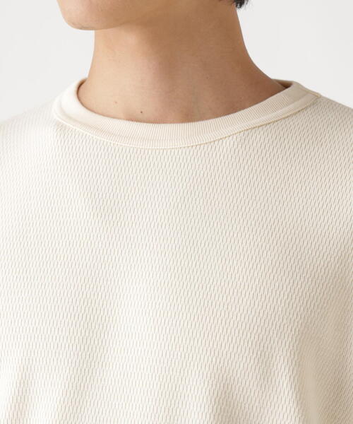 Alpha Industries（アルファインダストリーズ）の「Alpha Industries/アルファインダストリーズ/HONEYCOMB WAFFLE LS T-SHIRT/ハニカム ワッフル Tシャツ（Tシャツ/カットソー・メンズ・キナリ/ブラック/ホワイト系2・L/M/S/2XL/XL）」の7枚目の写真