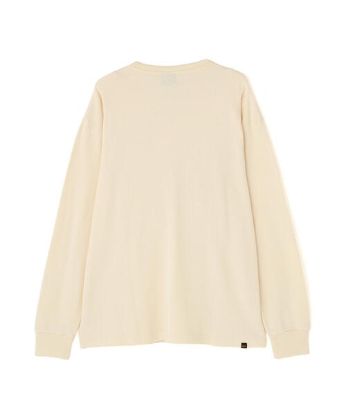 Alpha Industries（アルファインダストリーズ）の「Alpha Industries/アルファインダストリーズ/HONEYCOMB WAFFLE LS T-SHIRT/ハニカム ワッフル Tシャツ（Tシャツ/カットソー・メンズ・キナリ/ブラック/ホワイト系2・L/M/S/2XL/XL）」の18枚目の写真