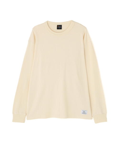 Alpha Industries（アルファインダストリーズ）の「Alpha Industries/アルファインダストリーズ/HONEYCOMB WAFFLE LS T-SHIRT/ハニカム ワッフル Tシャツ（Tシャツ/カットソー・メンズ・キナリ/ブラック/ホワイト系2・L/M/S/2XL/XL）」の14枚目の写真