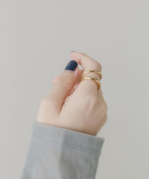 SMELLY（スメリー）の「ステンレスニュアンスラインリング（リング・レディース・ゴールド・11）」の2枚目の写真