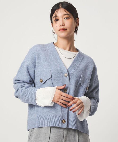 セール】【WEB限定】＜at ease＞ダブルポケット ニット カーディガン