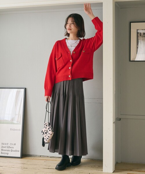 セール】【WEB限定】＜at ease＞ダブルポケット ニット カーディガン