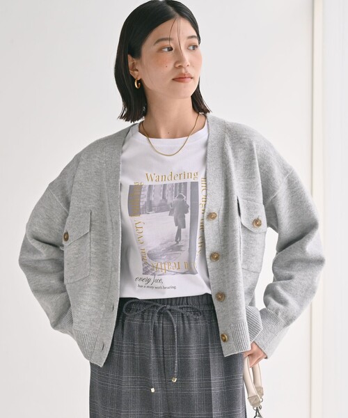 セール】【WEB限定】＜at ease＞ダブルポケット ニット カーディガン