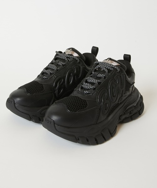 BOY LONDON(ボーイロンドン)の「【BOY LONDON】BOY PLATFORM SNEAKERS BLACK(スニーカー・メンズ・ブラック・39/38/37/35)」の1枚目の写真