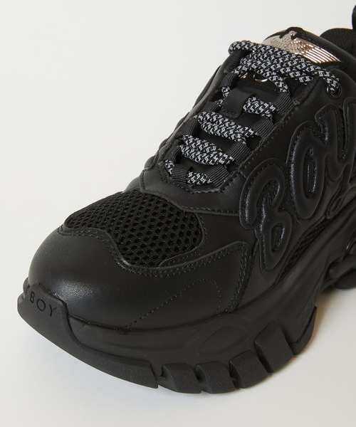 BOY LONDON(ボーイロンドン)の「【BOY LONDON】BOY PLATFORM SNEAKERS BLACK(スニーカー・メンズ・ブラック・39/38/37/35)」の2枚目の写真