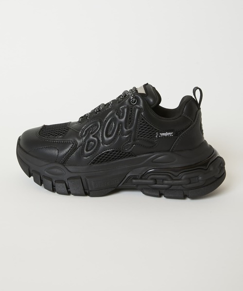 BOY LONDON(ボーイロンドン)の「【BOY LONDON】BOY PLATFORM SNEAKERS BLACK(スニーカー・メンズ・ブラック・39/38/37/35)」の3枚目の写真