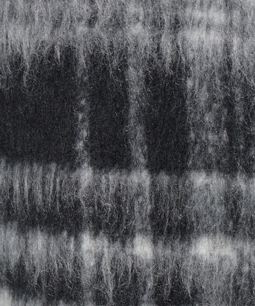 NANO universe（ナノユニバース）の「シャギーチェックコート（チェスターコート・レディース・ブラウン/ブラック・FREE）」の8枚目の写真