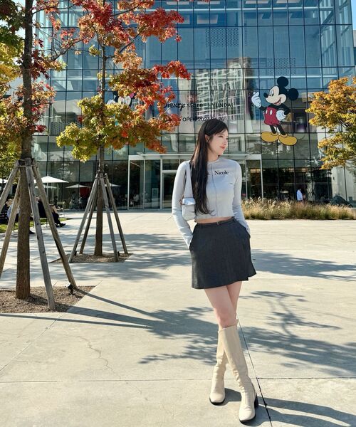NICK&NICOLE(ニックアンドニコール)の「NICOLE SIGNATURE SLIM KNIT_SKY BLUE(ニット/セーター・レディース・その他・FREE)」の4枚目の写真