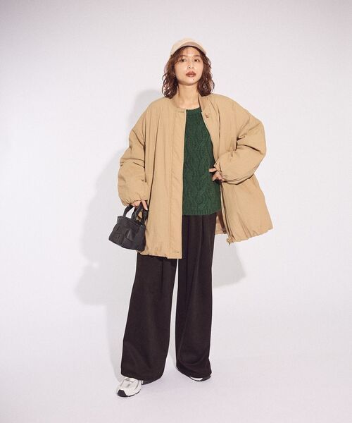 Green Parks(グリーンパークス)の「ふわふわケーブルニットプルオーバー(ニット/セーター・レディース・杢グレー/ホワイト系その他2/サックスブルー/イエロー/レッド/グリーン・FREE)」の17枚目の写真