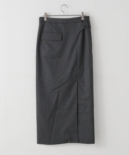 LOW CLASSIC(ロウ クラシック)の「【LOW CLASSIC/ロウ・クラシック】 BELTED MAXI SKIRTS(スカート・レディース・チャコールグレー・SMALL)」の15枚目の写真