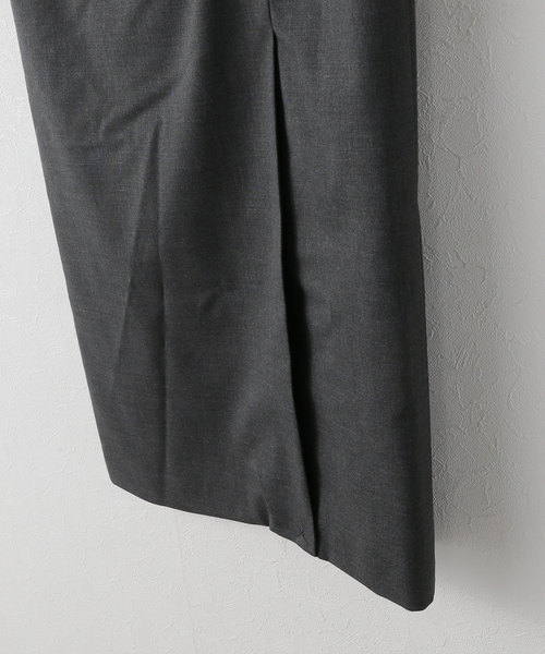 LOW CLASSIC(ロウ クラシック)の「【LOW CLASSIC/ロウ・クラシック】 BELTED MAXI SKIRTS(スカート・レディース・チャコールグレー・SMALL)」の3枚目の写真