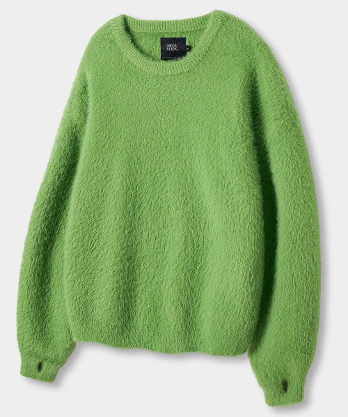 Essential Heavy Relaxed Knit — лайт‑грин вязаная футболка