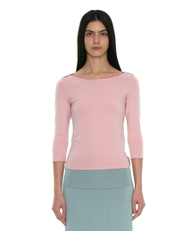 PARTIMENTO WOMEN（パルティメントウィメン）の「PWC Three Quarter Sleeve Tee_Pink（Tシャツ/カットソー）」