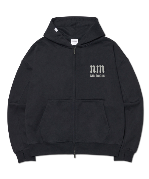 R.V ARCH LOGO HOODED ZIP-UP - BLACK（パーカー）｜NOMANUAL