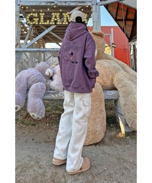 GAKKAI UNIONS(ガッカイユニオンズ)の「シリアスペンギン刺繍フードパーカー パープル(パーカー・レディース・その他・LARGE/MEDIUM)」の7枚目の写真