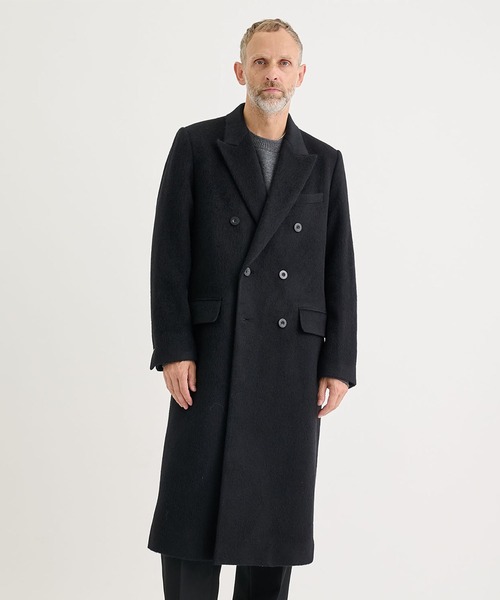 IRENISA(イレニサ)の「【irenisa/イレニサ】別注DOUBLE-BREASTED CHESTER COAT(チェスターコート・メンズ・ブラック・2/3)」の1枚目の写真