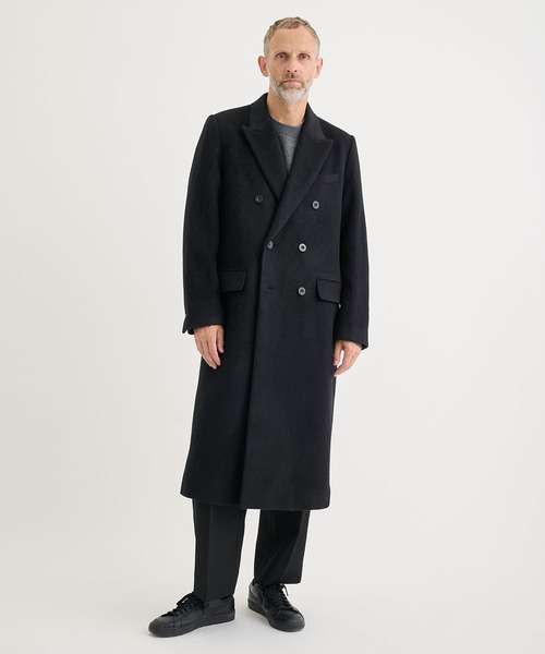 IRENISA(イレニサ)の「【irenisa/イレニサ】別注DOUBLE-BREASTED CHESTER COAT(チェスターコート・メンズ・ブラック・2/3)」の3枚目の写真