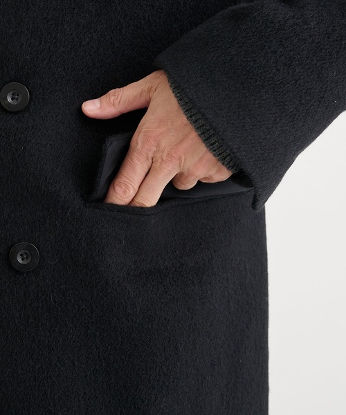 IRENISA(イレニサ)の「【irenisa/イレニサ】別注DOUBLE-BREASTED CHESTER COAT(チェスターコート・メンズ・ブラック・2/3)」の8枚目の写真