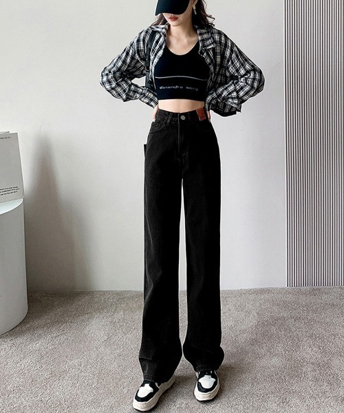 Miniministore(ミニミニストア)の「裏起毛デニムパンツ 暖かいジーンズ 厚手(デニムパンツ・レディース・インディゴブルー/ブラック・XL/L/M/S)」の11枚目の写真