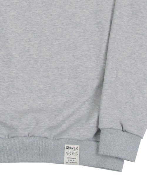 GRAVER（グレーバー）の「[UNISEX]イエローブーツパフィー刺繍マンツーマン_グレー（スウェット・レディース・グレー・LARGE/X-LARGE/MEDIUM）」の4枚目の写真