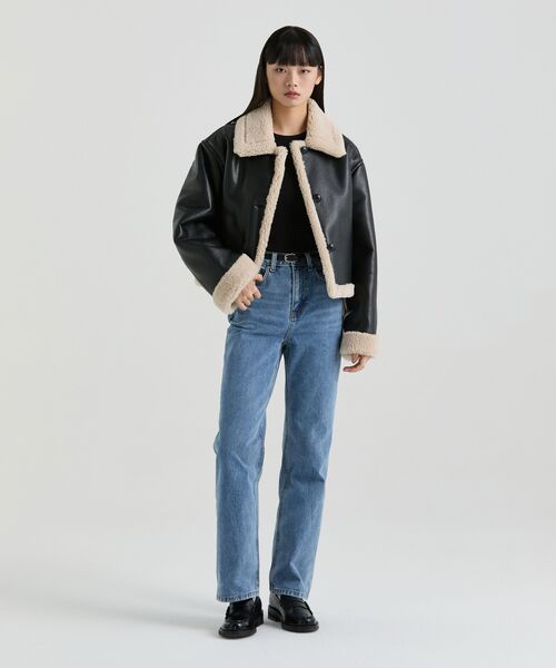 MUSINSA STANDARD WOMAN（ムシンサスタンダードウーマン）の「ウィメンズストレートデニムパンツ[ミディアムインディゴ]（デニムパンツ・レディース・その他・32/30/23/24/25/26/27/28/29）」の16枚目の写真