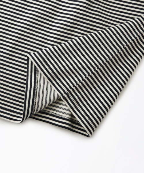 OUTSTANDING(アウトスタンディング)の「STRIPE CREW NECK LONG SLEEVE TEE_IVORY/NAVY(Tシャツ/カットソー・メンズ・その他・MEDIUM/LARGE/SMALL)」の2枚目の写真