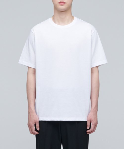 MUSINSA STANDARD（ムシンサスタンダード）の「スーピマベーシッククルーネックTシャツ[ホワイト]（Tシャツ/カットソー・メンズ・その他・XX-LARGE/XXX-LARGE/SMALL/MEDIUM/LARGE/X-LARGE）」の7枚目の写真