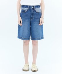 ダブルポケットデニムショートパンツ中清
