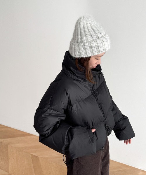 CANAL JEAN（キャナルジーン）の「El mar　アンゴラリブニットキャップ（ニットキャップ/ビーニー・レディース・ライトグレー/ブラウン/チャコールグレー・ONE SIZE）」の5枚目の写真