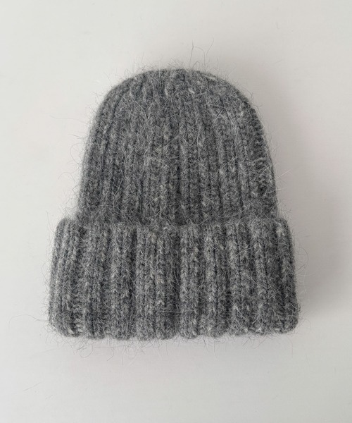 CANAL JEAN（キャナルジーン）の「El mar　アンゴラリブニットキャップ（ニットキャップ/ビーニー・レディース・ライトグレー/ブラウン/チャコールグレー・ONE SIZE）」の9枚目の写真