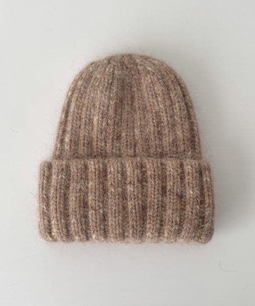 CANAL JEAN（キャナルジーン）の「El mar　アンゴラリブニットキャップ（ニットキャップ/ビーニー・レディース・ライトグレー/ブラウン/チャコールグレー・ONE SIZE）」の10枚目の写真