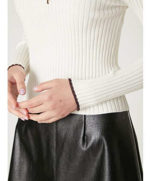 フレイアイディー　ラメニットビスッチェ　ブラック フレイアイディー ラメニットビスッチェ ブラック FRAY I.D（フレイ