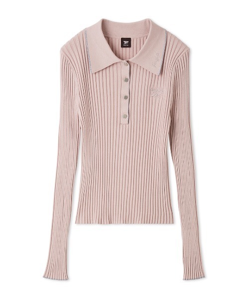 FRAY I.D(フレイアイディー)の「【Reebok× FRAY I.D】ラメリブポロカラーニット(ニット/セーター・レディース・ブラック/ライトブルー/ホワイト/ピンク・F)」の21枚目の写真