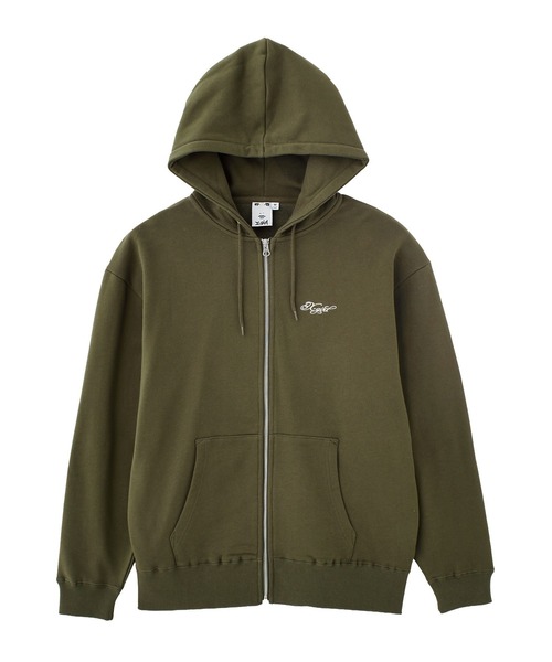 X-girl(エックスガール)の「RHINESTONE LOGO AND FACE ZIP UP SWEAT HOODIE(パーカー・レディース・ブラック/オリーブ/アッシュ・S/M)」の20枚目の写真