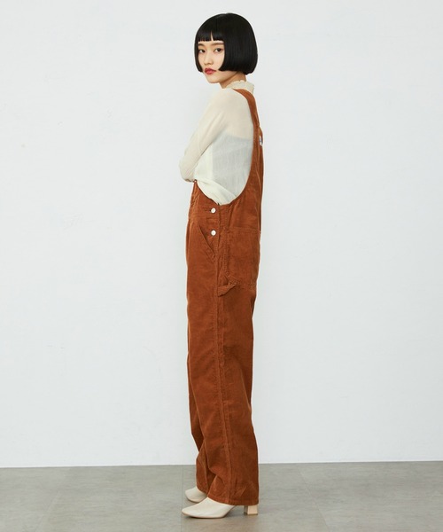 Lee(リー)の「【秋冬】テーパードオーバーオール/サロペット コーデュロイ・ヒッコリー DUNGAREES(サロペット/オーバーオール・レディース・オリーブ/キャメル・MEDIUM/SMALL/X-SMALL)」の4枚目の写真
