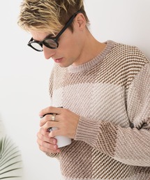 Blue Standard （ブルースタンダード）の「【BLUE STANDARD/ブルースタンダード】モールチェックニット セーター 冬服 防寒 暖服（ニット/セーター）」