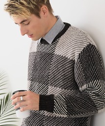 Blue Standard （ブルースタンダード）の「【BLUE STANDARD/ブルースタンダード】モールチェックニット セーター 冬服 防寒 暖服（ニット/セーター）」