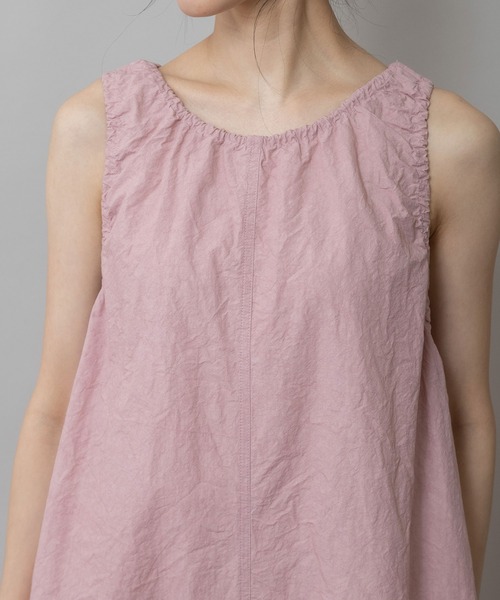 Munich（ミューニック）の「コットンリネンドローストリングワンピース（ワンピース・レディース・ダークグレー/ベージュ/カーキ/ピンク・FREE）」の12枚目の写真