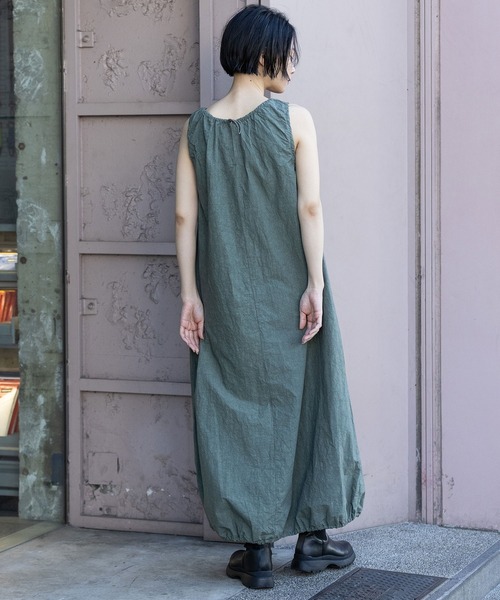 Munich（ミューニック）の「コットンリネンドローストリングワンピース（ワンピース・レディース・ダークグレー/ベージュ/カーキ/ピンク・FREE）」の19枚目の写真